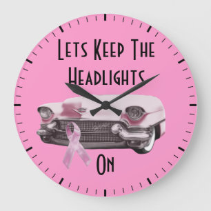 Brustkrebs-Bewusstsein Große Wanduhr