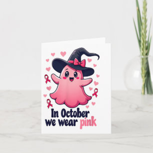 Brustkrebs-Bewusstsein Halloween im Oktober Wir Karte