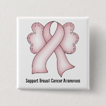 Brustkrebs-Bewusstsein (hellrosa mit Flügeln)