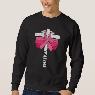 Brustkrebs Bewusstsein Hoffnung Kraft Christlich Sweatshirt