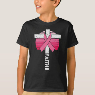 Brustkrebs Bewusstsein Hoffnung Kraft Christlich T-Shirt
