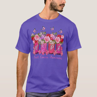 Brustkrebs-Bewusstsein Hoffnung Pink Ribbon Blume T-Shirt