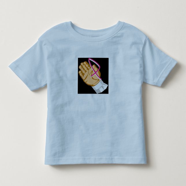 Brustkrebs-Bewusstsein I Salute Kleinkind T-shirt (Vorderseite)