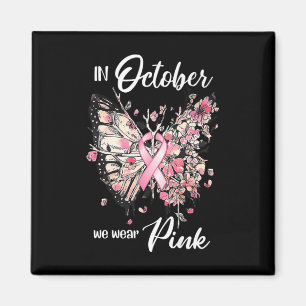 Brustkrebs-Bewusstsein im Oktober tragen wir rosa Magnet