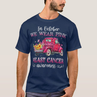 Brustkrebs-Bewusstsein im Oktober tragen wir rosa T-Shirt