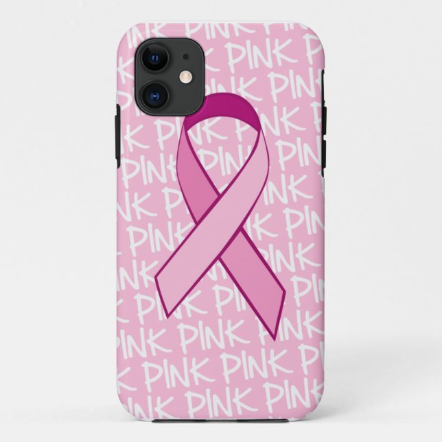 Brustkrebs-Bewusstsein iPhone Abdeckung - rosa Case-Mate iPhone Hülle (Rückseite)