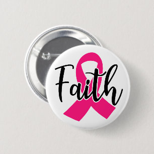 Brustkrebs-Bewusstsein Kämpfen Der rosa Ribbon-Gla Button