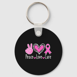 Brustkrebs-Bewusstsein Kostüm Pink Peace Liebe Cu Schlüsselanhänger