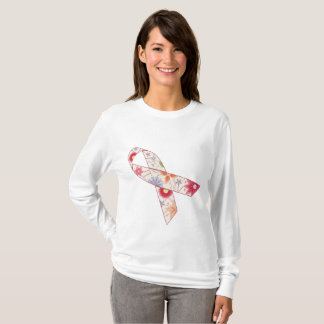 Brustkrebs-Bewusstsein langer Hülsen-T - Shirt