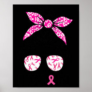 Brustkrebs-Bewusstsein Leopard Retro I Won Frauen- Poster