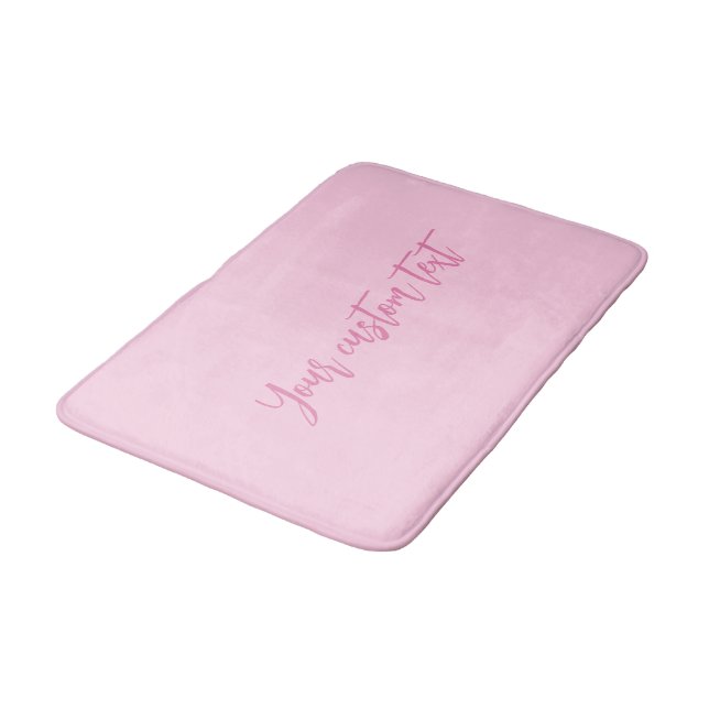 Brustkrebs-Bewusstsein Monat rosa benutzerdefinier Badematte (Schrägansicht)