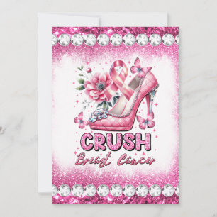 Brustkrebs-Bewusstsein Monat Überleben rosa Einladung