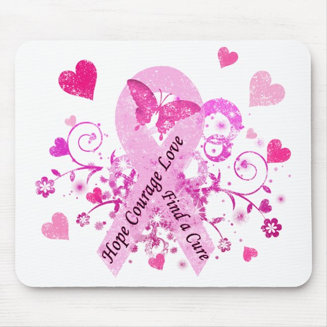 Brustkrebs-Bewusstsein Mousepad (Vorne)