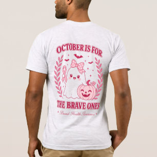 Brustkrebs-Bewusstsein Oktober Halloween T-Shirt