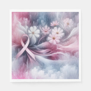 Brustkrebs-Bewusstsein Pink Ribbon Abstrakt Serviette