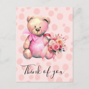 Brustkrebs-Bewusstsein Pink Ribbon denken Sie an S Postkarte