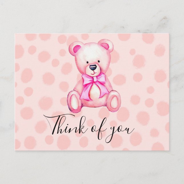 Brustkrebs-Bewusstsein Pink Ribbon denken Sie an S Postkarte (Vorderseite)