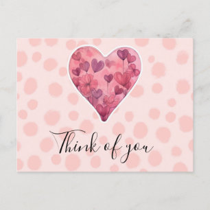 Brustkrebs-Bewusstsein Pink Ribbon denken Sie an S Postkarte