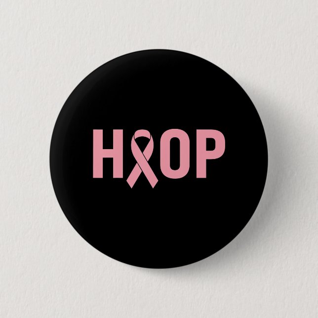Brustkrebs Bewusstsein Pink Ribbon Hoffnung Frauen Button (Vorderseite)