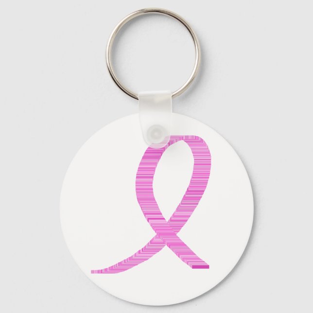 Brustkrebs-Bewusstsein Pinkt Ribbon Schlüsselanhänger (Vorderseite)