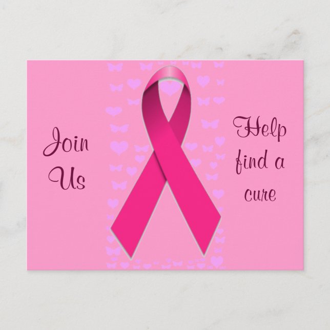 Brustkrebs-Bewusstsein Postkarte (Vorderseite)