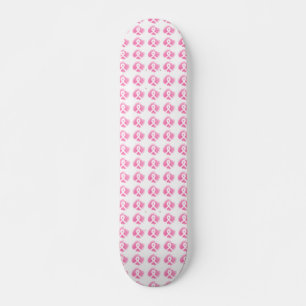 Brustkrebs-Bewusstsein Ribbon Wasserfarbe Skateboard