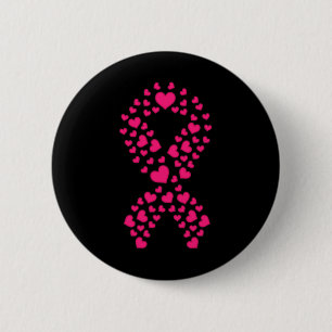 Brustkrebs Bewusstsein rosa Band Herz Button