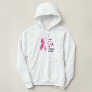Brustkrebs-Bewusstsein. Rosa Band Hoodie