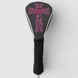 Brustkrebs-Bewusstsein rosa Band-Kreuz Golf Headcover