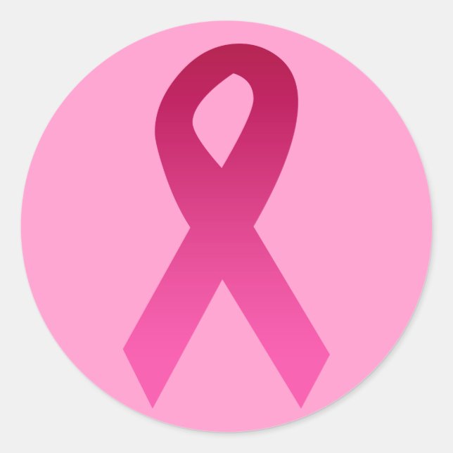 Brustkrebs-Bewusstsein rosa Band Runder Aufkleber (Vorderseite)
