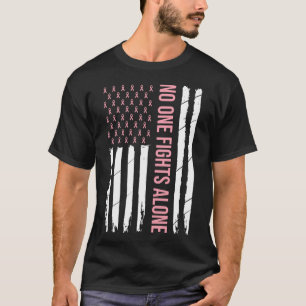 Brustkrebs-Bewusstsein Rosa Band USA Amerikanisch T-Shirt