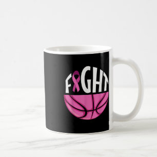Brustkrebs-Bewusstsein Rosa Basketball Tee Kaffeetasse