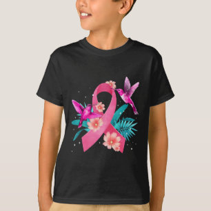 Brustkrebs-Bewusstsein rosa Blume T-Shirt