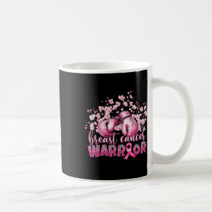 Brustkrebs Bewusstsein rosa Boxhandschuhe Krieger Kaffeetasse