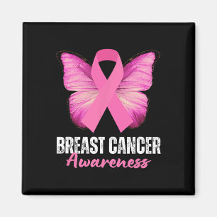 Brustkrebs-Bewusstsein Rosa Butterfly-Schmetterlin Magnet
