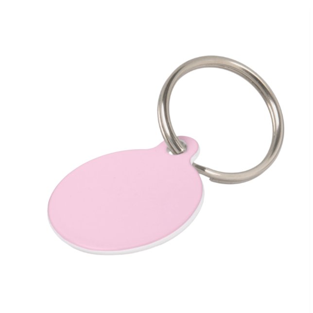 Brustkrebs-Bewusstsein rosa feste Farbe niedlich Haustiermarke (Seite)