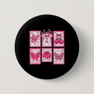 Brustkrebs Bewusstsein rosa Geist Bow Coquette Wo Button