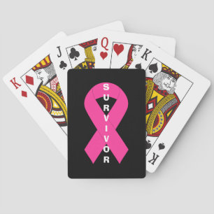 Brustkrebs Bewusstsein rosa Ribbon Survivor Spielkarten