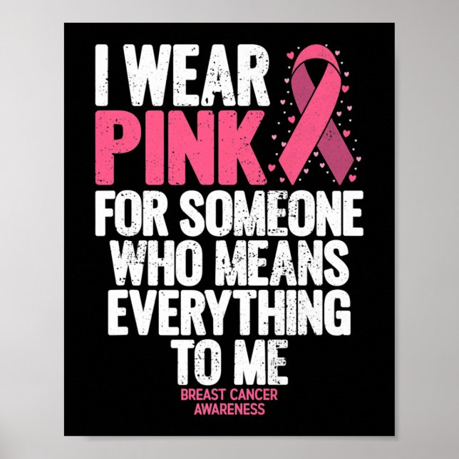 Brustkrebs Bewusstsein rosa Ribbons im Oktober Wir Poster (Vorne)