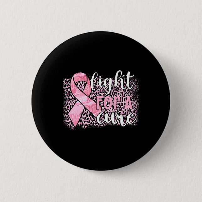 Brustkrebs-Bewusstsein rosa Schleife Button (Vorderseite)