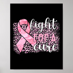 Brustkrebs-Bewusstsein rosa Schleife Poster