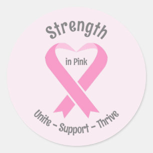 Brustkrebs-Bewusstsein Rosa Schleifenprägung Runder Aufkleber