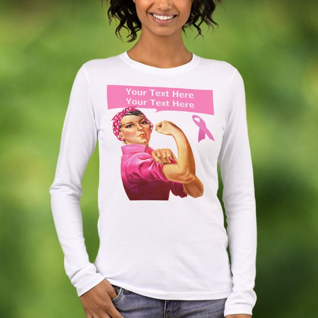 Brustkrebs-Bewusstsein Rosie the Riveter Tri-Blend Shirt (Rosie the Riveter Breast Cancer Awareness )