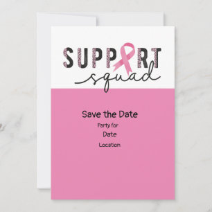 Brustkrebs-Bewusstsein, Save the Date Party Einladung