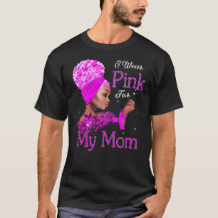Brustkrebs-Bewusstsein Schwarzes Mädchen Ich trage T-Shirt