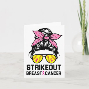 Brustkrebs-Bewusstsein Softball-Mama Frauen Karte