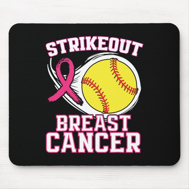 Brustkrebs-Bewusstsein - Softbyll hebt Rosa hervor Mousepad (Vorne)