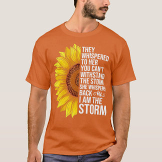 Brustkrebs Bewusstsein Sonnenblumen sie flüstern T T-Shirt