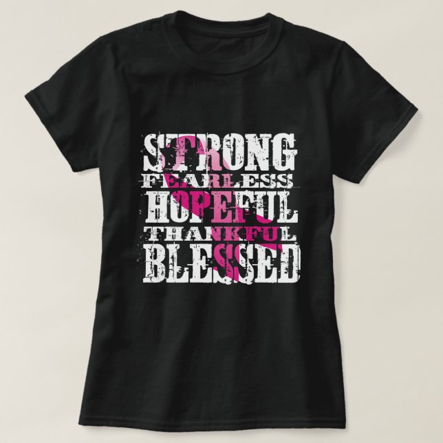 Brustkrebs-Bewusstsein T-Shirt (Design vorne)