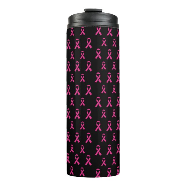 Brustkrebs-Bewusstsein Thermal Tumbler Thermosbecher (Vorderseite)
